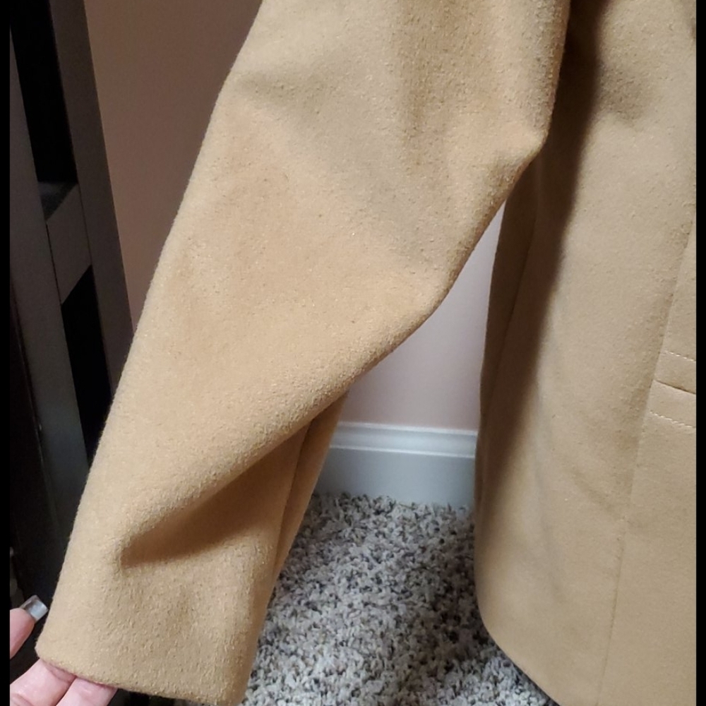Wool Camel Pea Coat - Picture 5 of 13